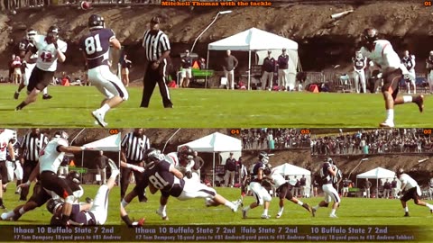 Prototype 475: Buffalo State's Mitch Thomas with the tackle vs Ithaca