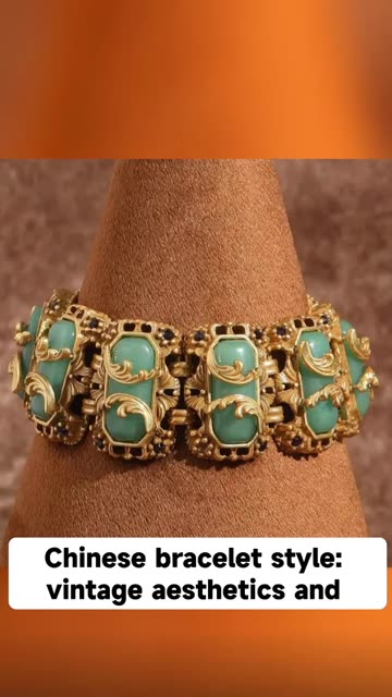 Vintage Green Jade Bracelet Made Of Natural Stones