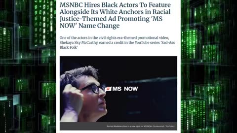 MSNBC Is Now Hiring Black Actors to Sit Next to White Anchors