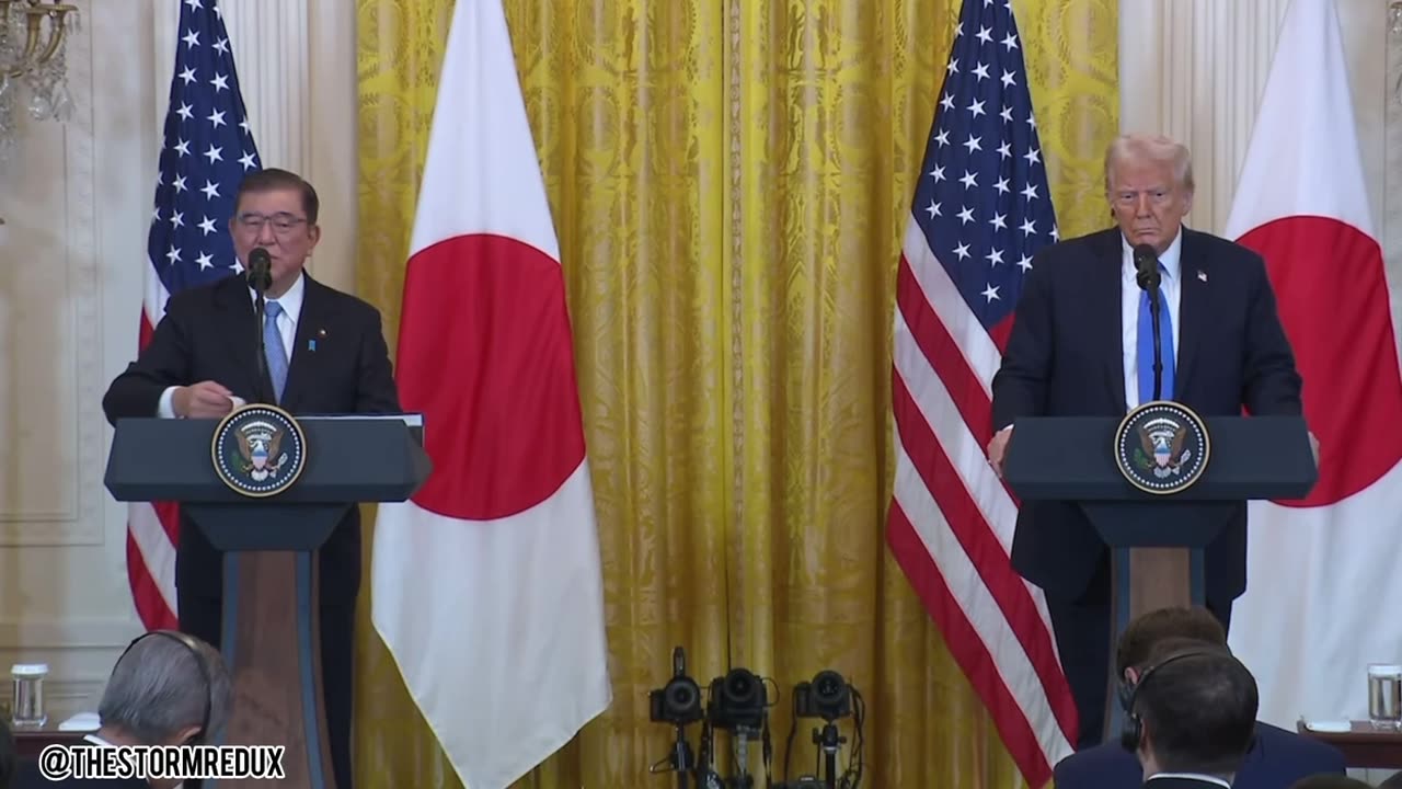 Best part of the press conference was Trump’s face when Prime Minister Ishiba