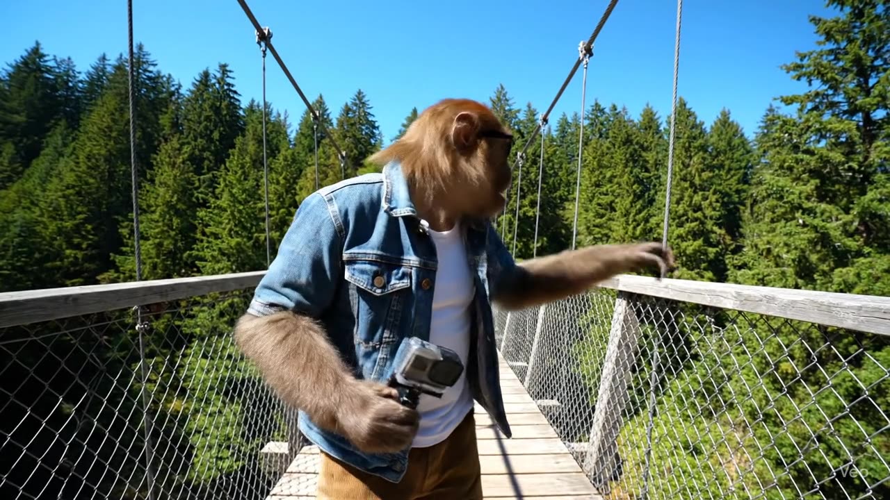 Monkey_Vlogging_at_Suspension_Bridge