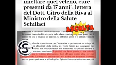 Citro Della Riva scrive a Schillaci: critiche sulla gestione Covid e vaccini