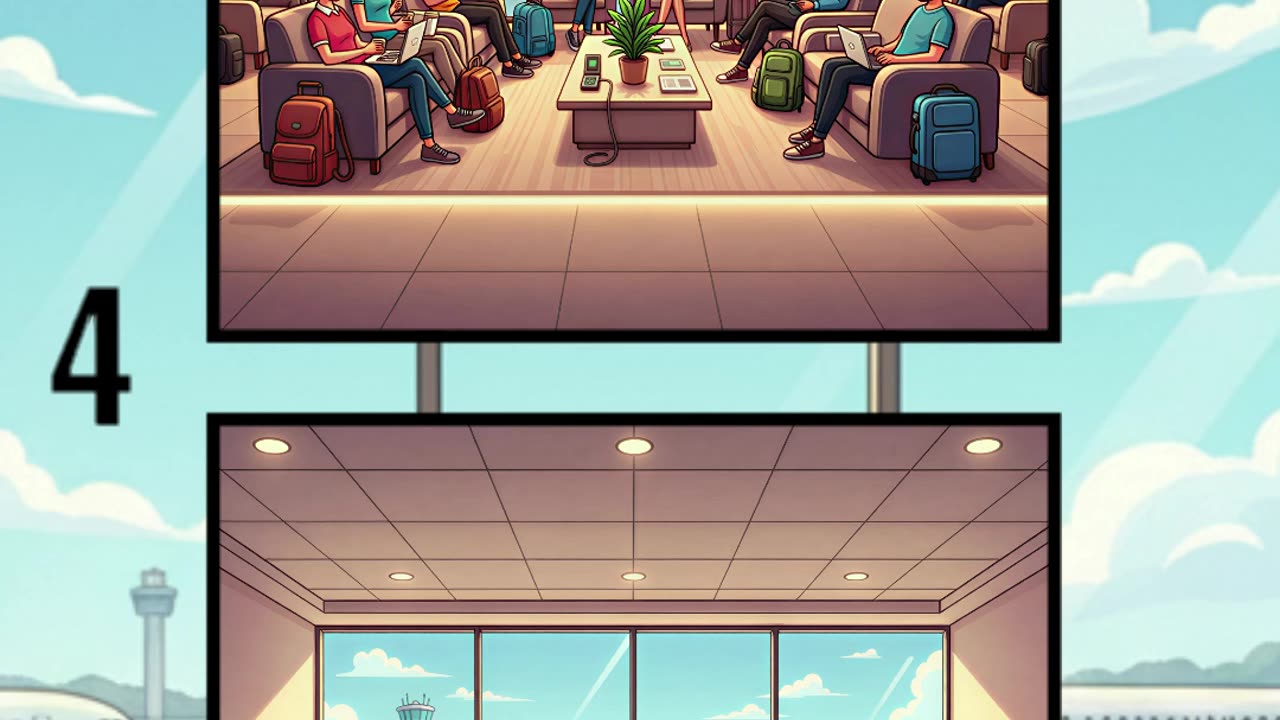 Airport Waiting Room ✈️🧳 | Can You Spot the Differences? 👀✨