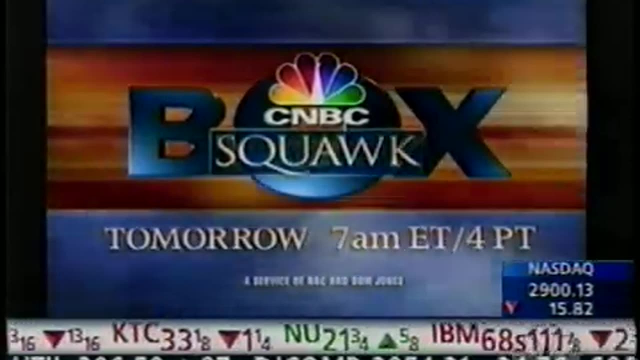 October 12, 1999 - CNBC 'Squawk Box' Promo