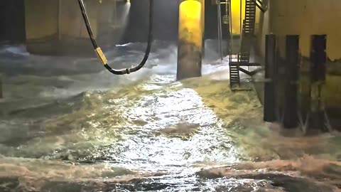 High Sea Alongside Oilrig