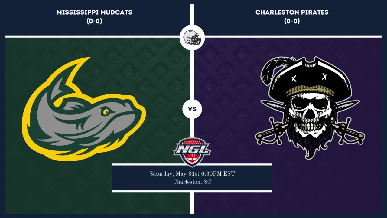 Mississippi Mudcats vs. Charleston Pirates | National Gridiron League