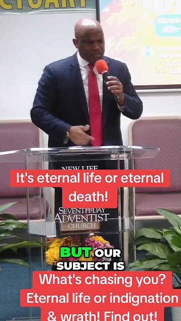 What's chasing you? Eternal life or indignation & wrath! Find out!