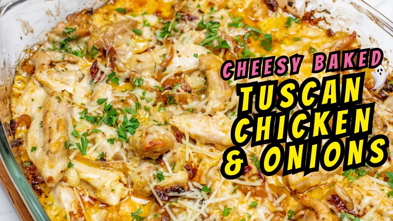 The BEST Cheesy Baked Tuscan Chicken Recipe (Easy One-Pan Dinner!)