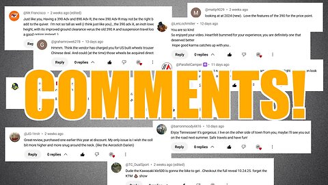 Comment Catch-Up 003