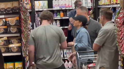 Kamala's Scripted Shopping Trip With Secret Service Agents And Camera Crew Following Her Every Move