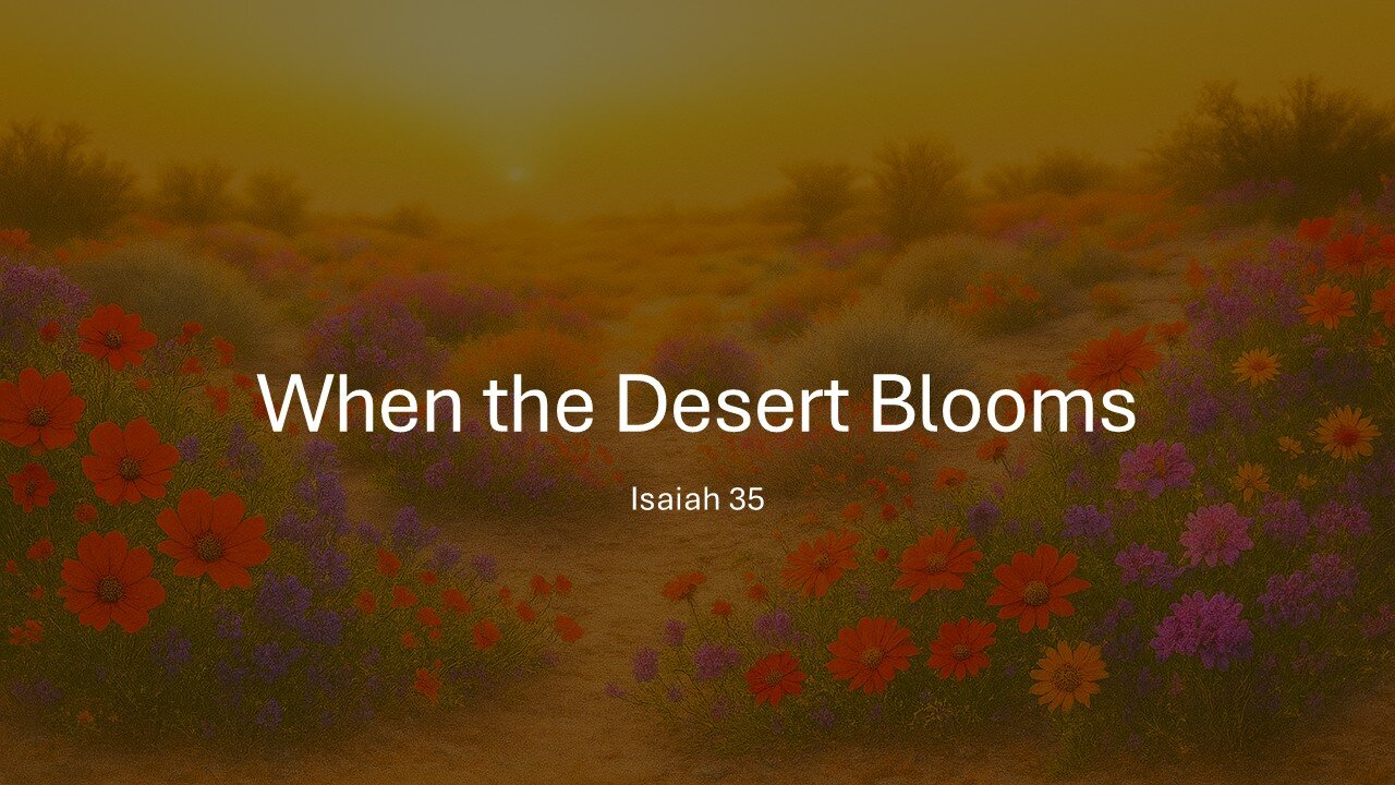 October 26, 2025 - "When the Desert Blooms" (Isaiah 35)