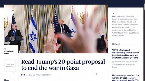 The Trump 20 Point Peace Plan - Peace And Safety Before Sudden Destruction!