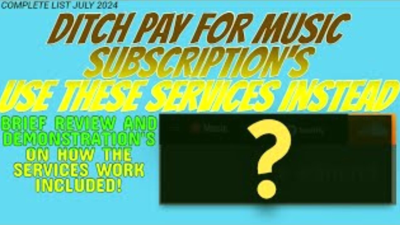 Ditch Paid For Music Subscription's Use These Free Alternative's