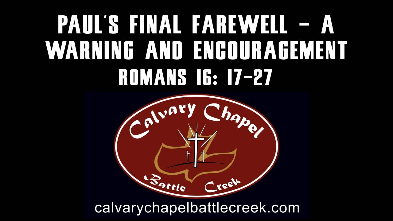 November 9, 2025 - Paul’s Final Farewell - A Warning And Encouragement