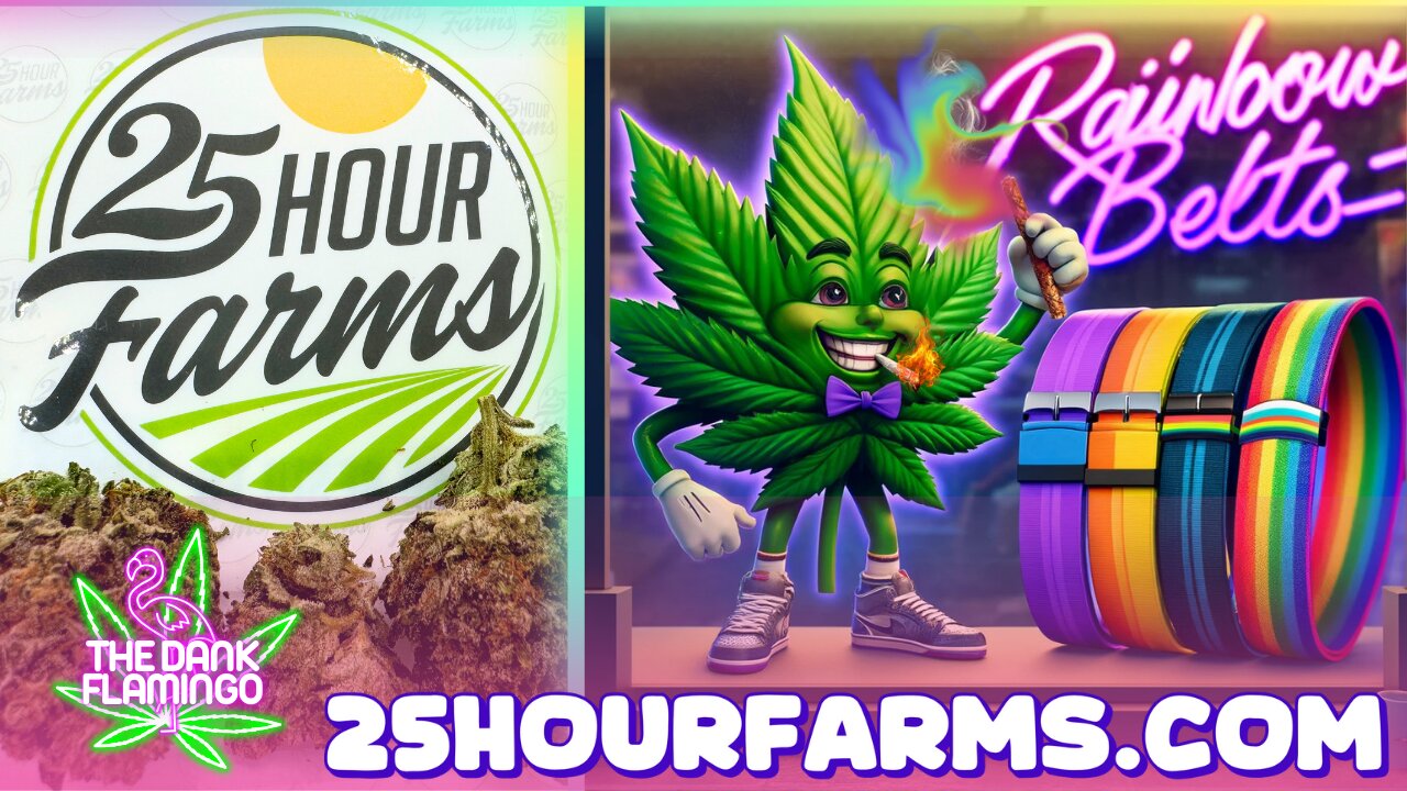 Trying Rainbow Belts THCa from 25 Hour Farms! The Dank Flamingo Cannabis Review!!