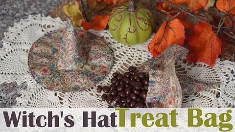 Sewing a Floral Witch's Hat Halloween Treat Bag: Step by Step