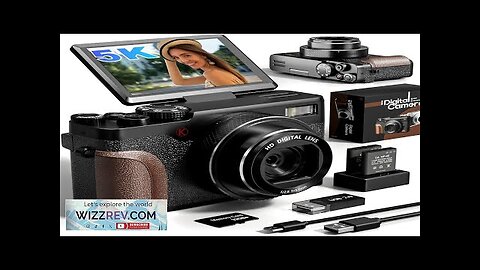 Digital Camera 64MP Cameras for Photography 5K Vlogging Camera for YouTube 180°Flip Review