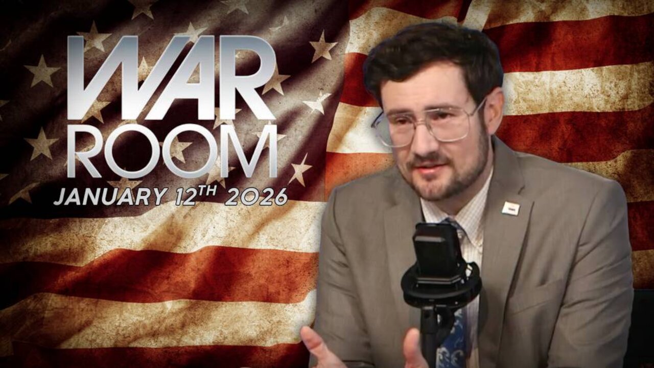 WAR ROOM WITH HARRISON SMITH - 1/12/2026: DHS Sec Sending Hundreds More ICE Agents To Minnesota, Trump Already Receiving Briefings on Military Strike Options for Iran as Protest Deaths Soar, Journalist Nick Sortor Attacked by “Tolerant” Anti-ICE Prote