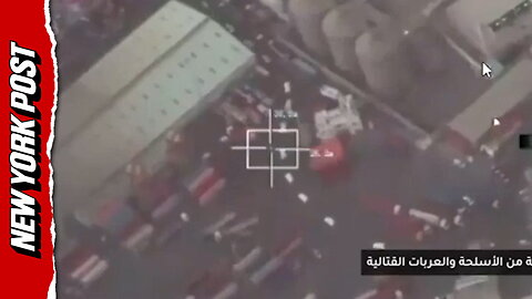 Aerial footage shows UAE military shipment arriving in Yemen before Saudi airstrikes
