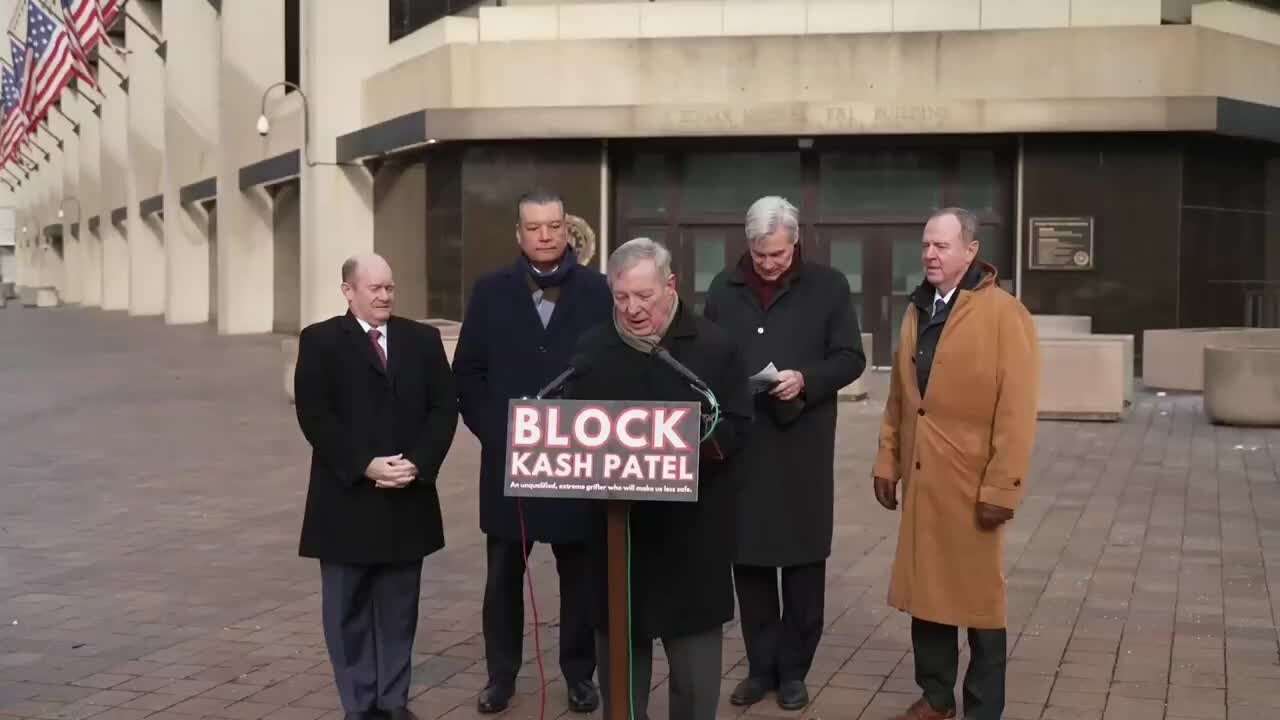 Sen. Durbin at FBI Headquarters: We Stand Outside the Building that Kash Patel Plans to ‘Shut Down and Reopen as a Museum of the Deep State’