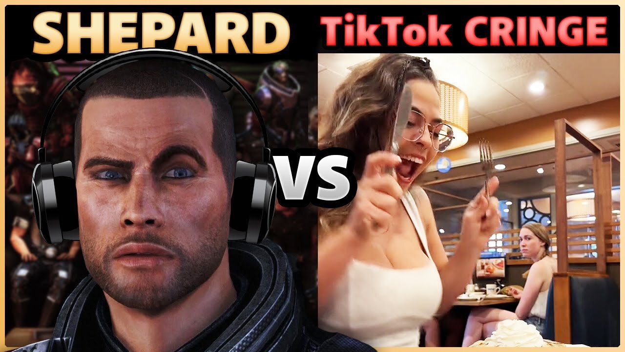 Dantics Video: Commander Shepard reacts to TikTok Cringe - But Probably Shouldn't