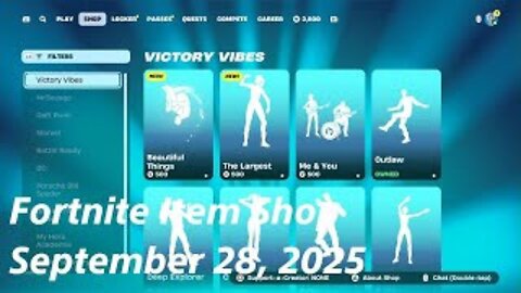 Fortnite Item Shop|September 28, 2025(*New* Emotes)