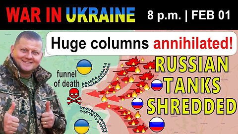 01 Feb: FUNNEL OF DEATH: Ukrainians OBLITERATE RUSSIAN CONVOYS! | War in Ukraine Explained