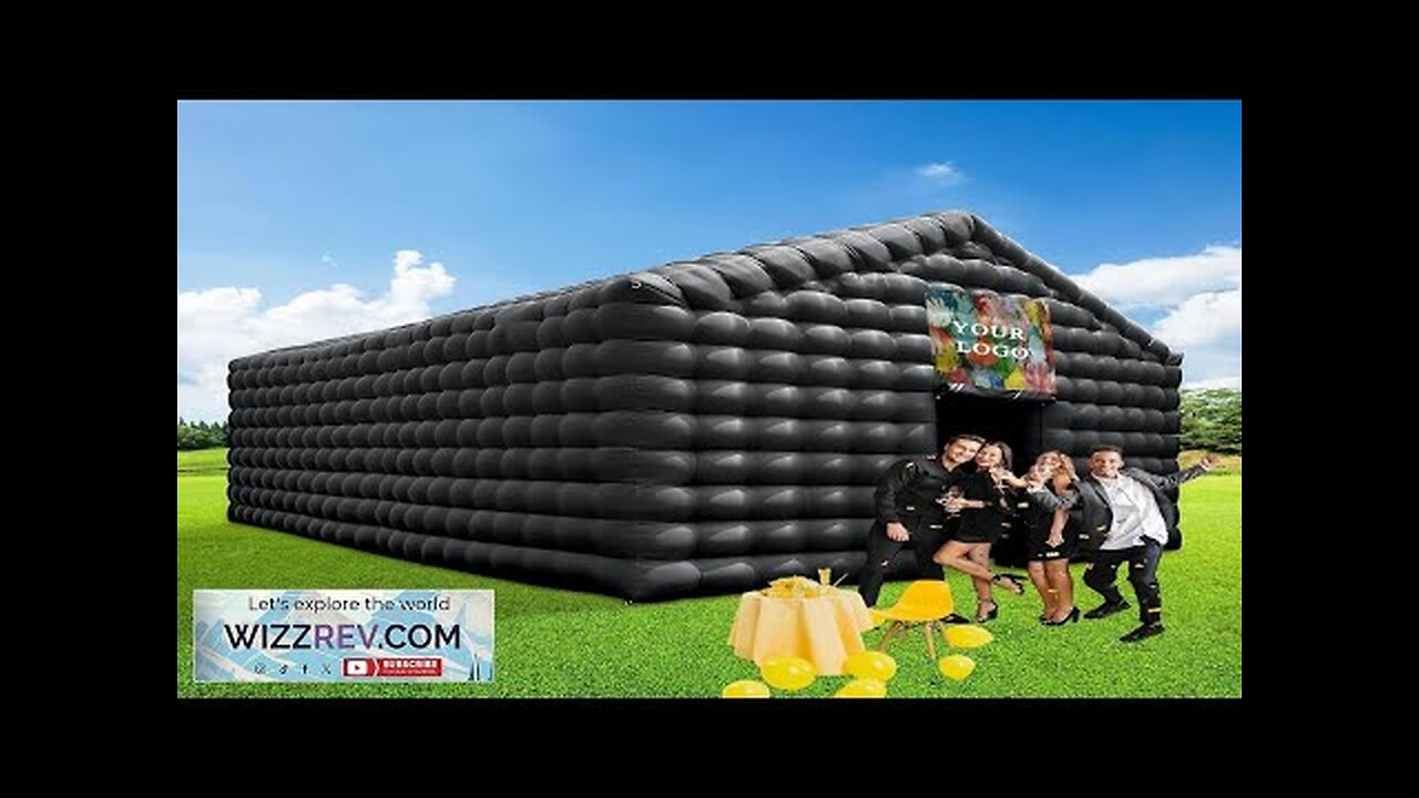 Large Inflatable Nightclub Cube Tent Inflatable Portable Air Cube Tent Black Square Review