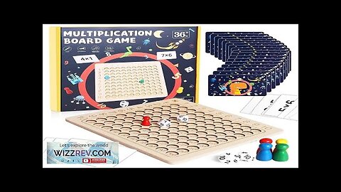 Montessori Multiplication Board Game Math Wooden Toys Kids Learning Educational Table Review