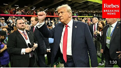 FULL ON-FIELD APPEARANCE: Trump Goes Onto The Field At Caesars Superdome In New Orleans, Louisiana