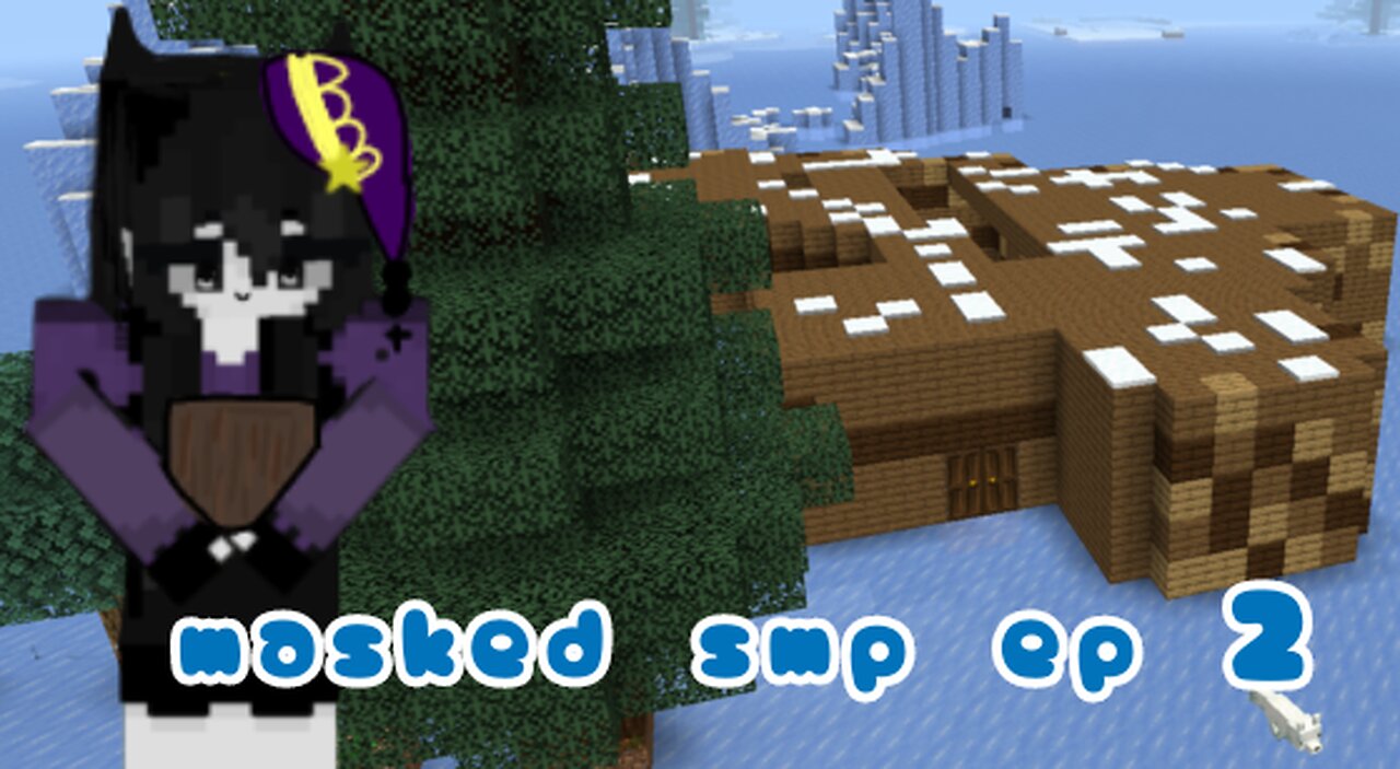 masked smp ep 2 building a house #minecraft