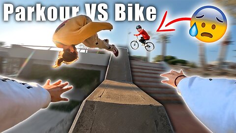 PARKOUR vs BIKE... WHO IS THE FASTEST ?! (Epic Parkour POV).