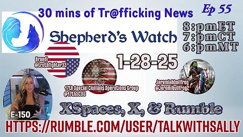 Sheperd's Watch 30 Mins of Trafficking News 1-28-25 (8:pmET 7:pmCT 6:pmMT)