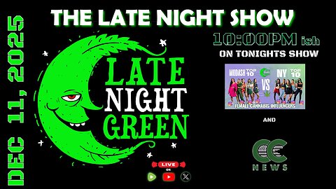 LIVE Tonight: Top Female Cannabis Influencers Showdown + CCN News!”