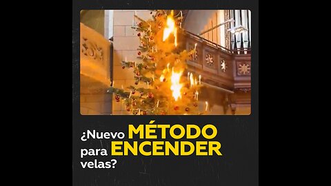 Sacerdote enciende velas de Navidad de forma inusual en Suiza