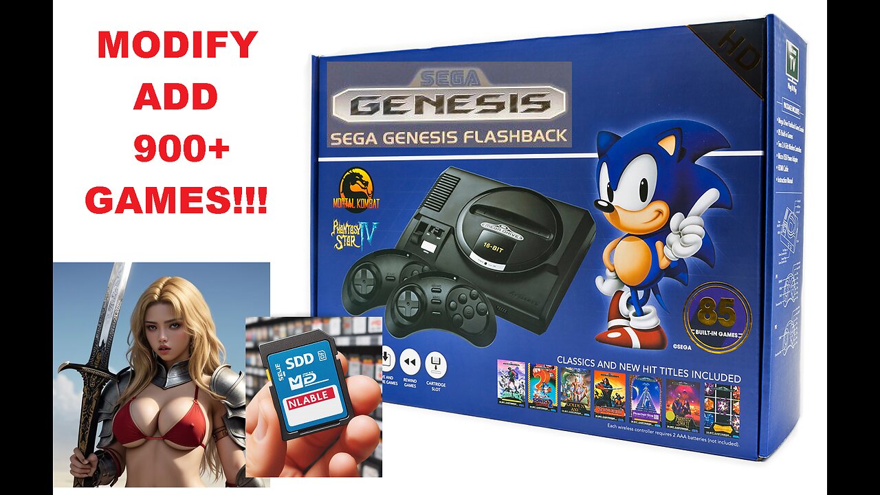Sega Genesis Flashback Modification Upgrade 900+ Games!!