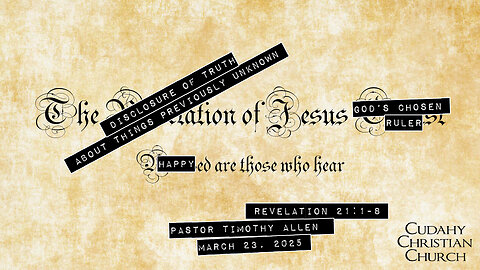 Revelation 21:1-8 The New Heavens and New Earth