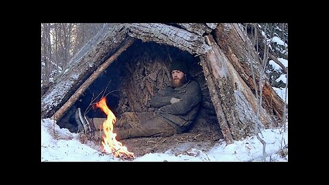 Surviving a -36°C (-33°F) Night - No Tent & No Sleeping Bag