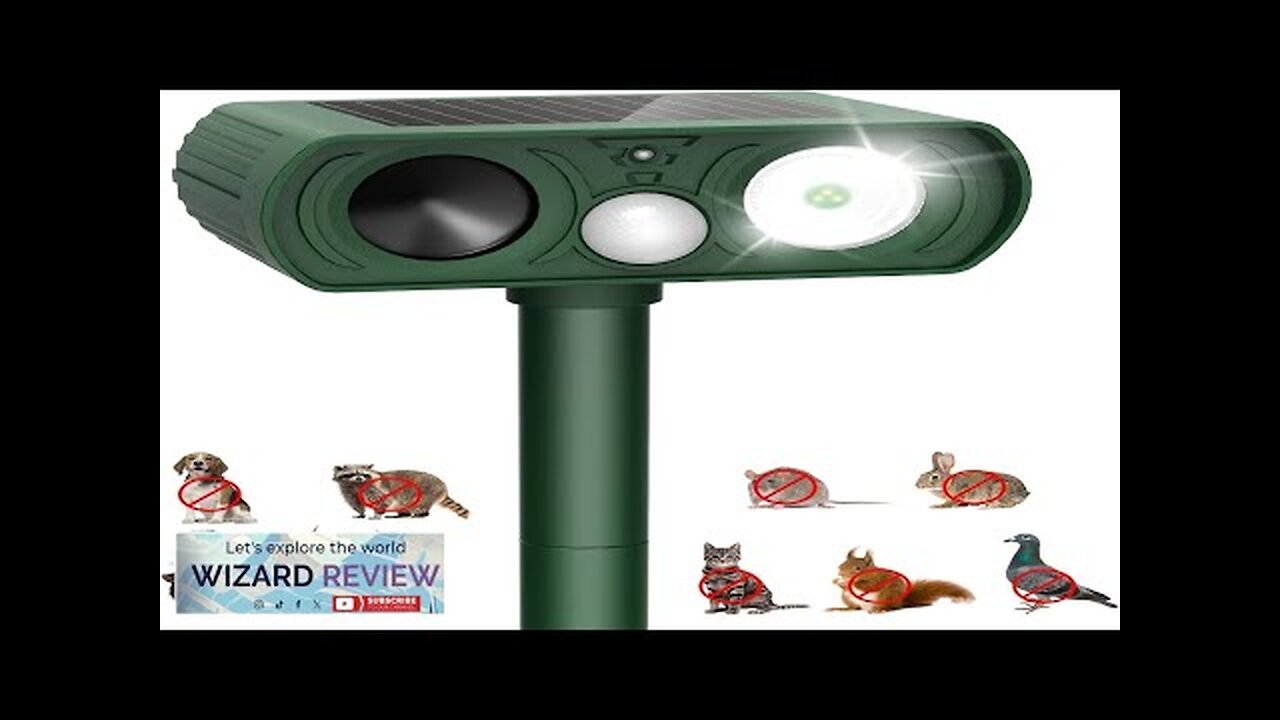 Solar Ultrasonic Animal Repellent Outdoor Deer Repellent Devices Motion Detection Review