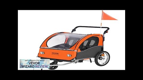 VEVOR Bike Trailer for Toddlers Kids Double Seat 100 lbs Load 2-In-1 Review