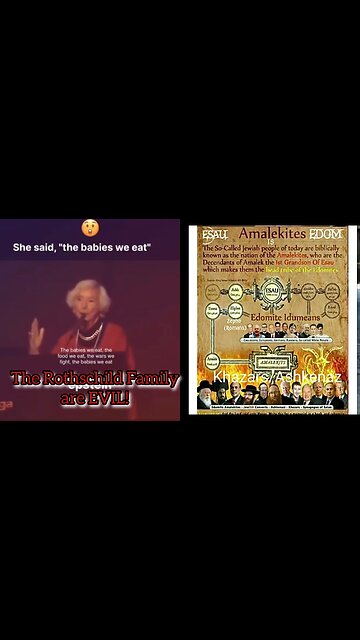 This old she-devil-witch admits they eat babies #rothschildfamily #wickedelitesofesau