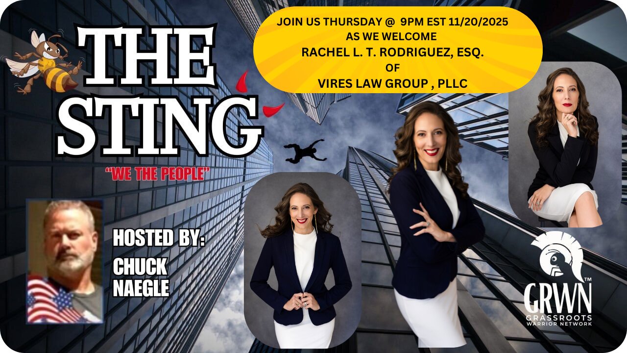 The Sting welcomes Rachel Rodriguez @ 9pm EST on 11/20/2025