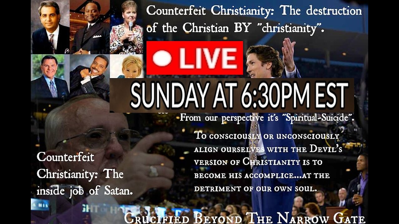 LIVE SUNDAY AT 6:30PM EST - World News - Biblical Prophecy - Soulical Cirrhosis