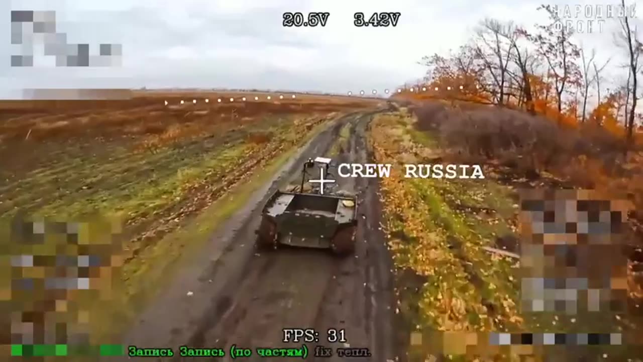 🔍🚁 Ukraine Russia War | FPV Drone Strike on Robotic Platform | RCF