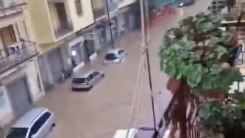 Severe Flooding Due To Heavy Rain In Sapri, Salerno Province, Italy, 11/19/2025