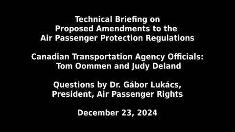 Technical Briefing on Proposed APPR Amendments (Dec. 23, 2024) -- EXCERPT 1