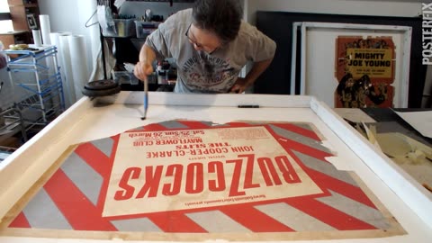 RESTORING a 1978 BUZZCOCKS Poster - torn, taped and stained