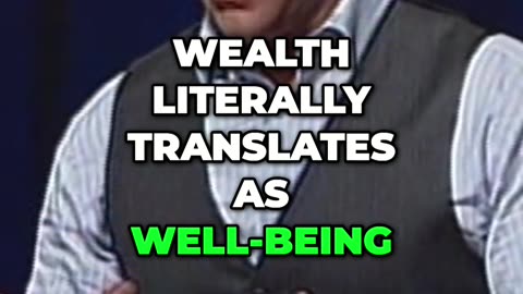 Wealth is Well-being: Harmony Over Balance