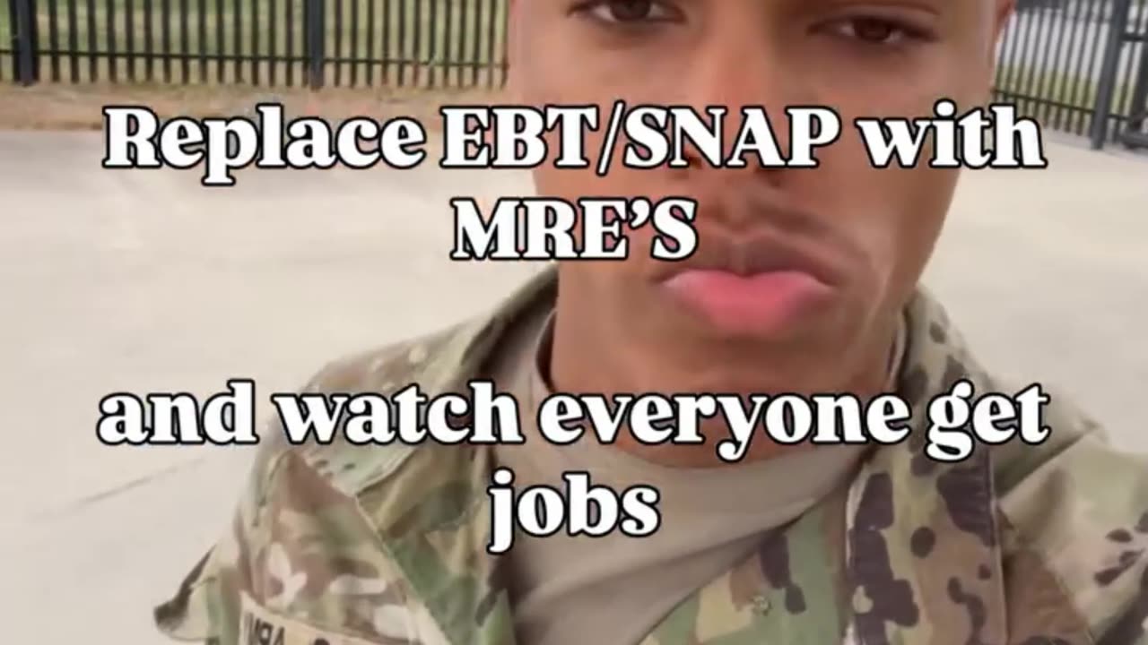 If it’s good enough for troops, it’s good enough for them 😤