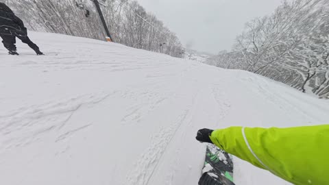 Snowboarding Mt Moiwa Niseko Japan Beginner Trail